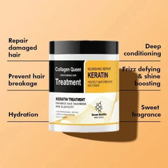 Original Collagen Queen Keratin Hair Treatment Mask Yellow - 500ml Collagen Queen