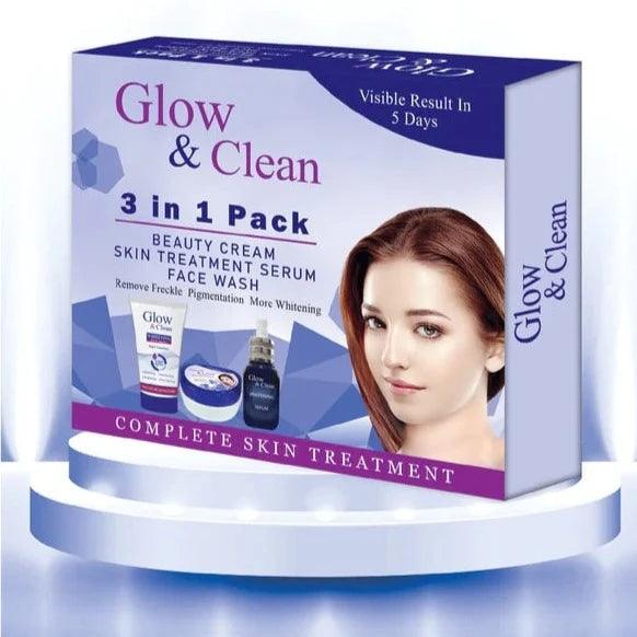 3 in 1 Glow & Clean Kit ( Cream, Serum, Face wash) Glow & Clean