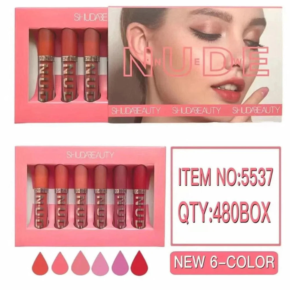 Nude Lip Gloss Pack of 6 sHudaBeauty