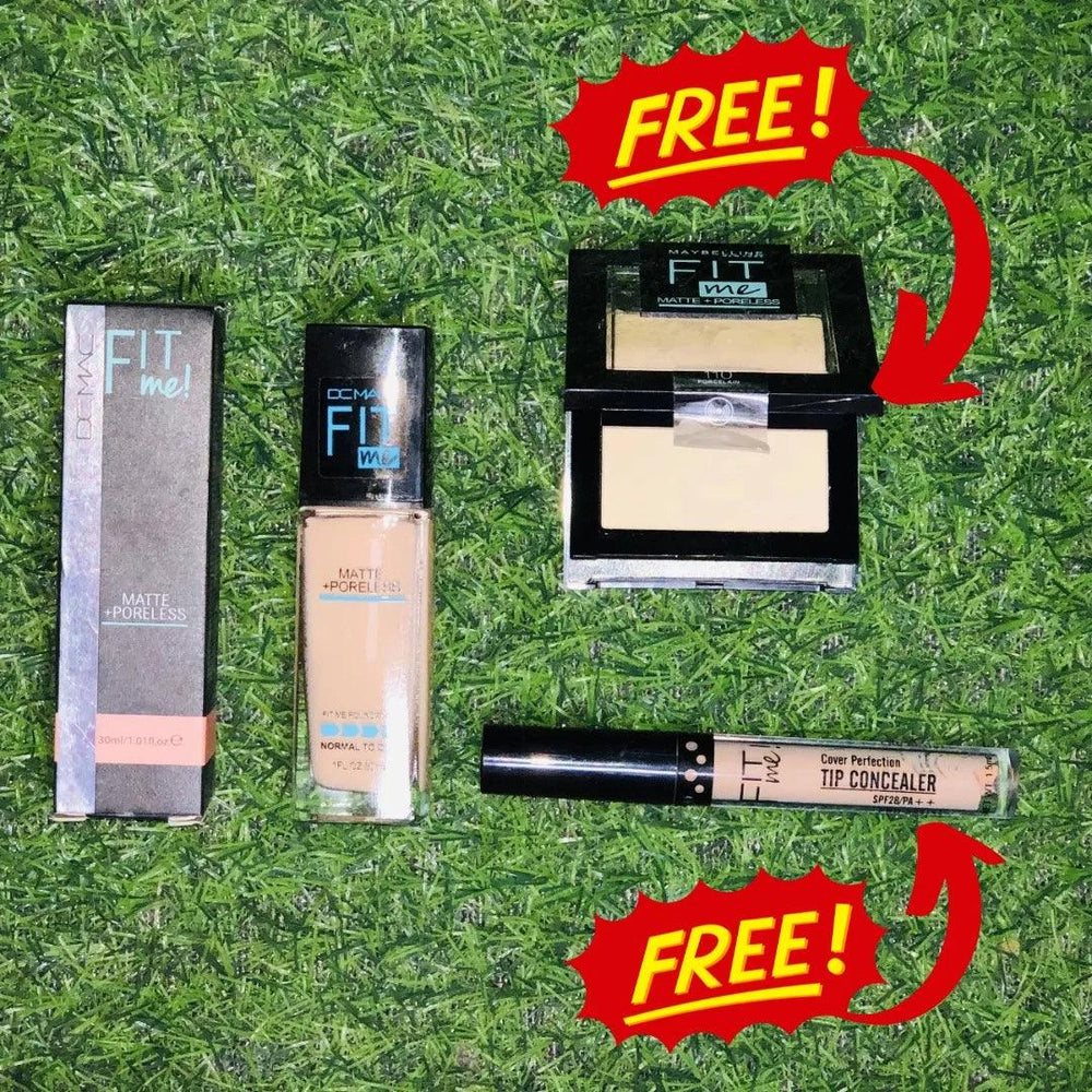 Fitme Foundation with FREE Concealer & Matte + Poreless Powder Maybelline