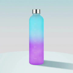 Colorful Gradient Steel Cover with Time Scale Water bottle Cosmia.pk