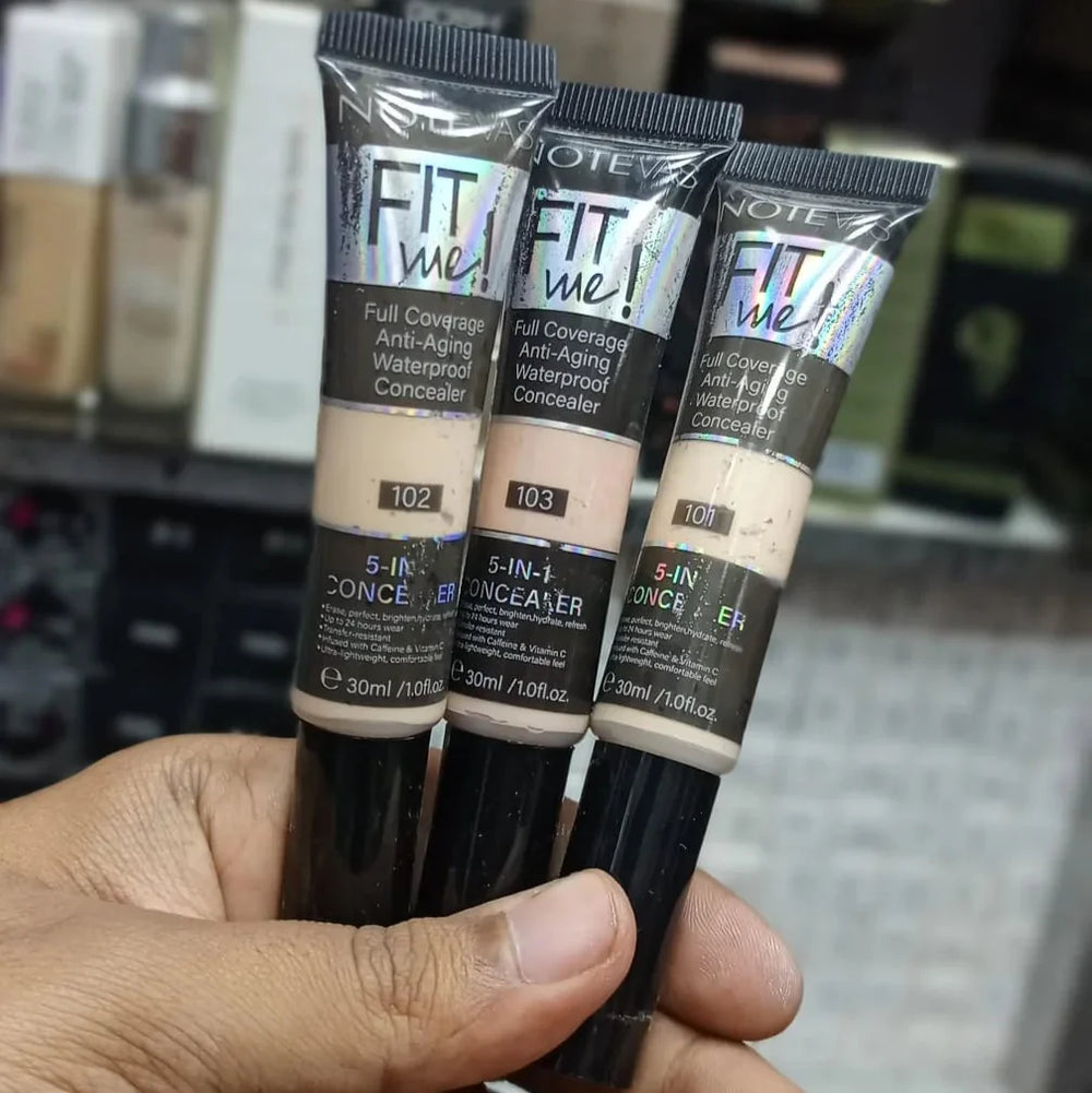 Fitme Full Coverage Water Proof Anti Aging 5 in 1 Concealer Notevas
