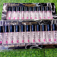 12 Lip&nd Matte Lip Gloss Waterproof (Pink) Cosmia.pk