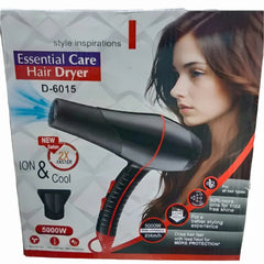 Hair Dryer D-6015 – Powerful Drying and Precision Styling Cosmia.pk