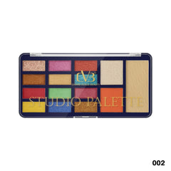 Cvb Studio Palette 12 Eye Shadow 1 Blush 1 Highlight 1 Compact Powder C219 CVB