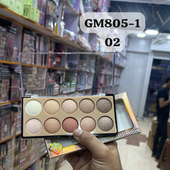 Gege Moon 10 Colors Diamond Eyeshadow Palette Gege Moon