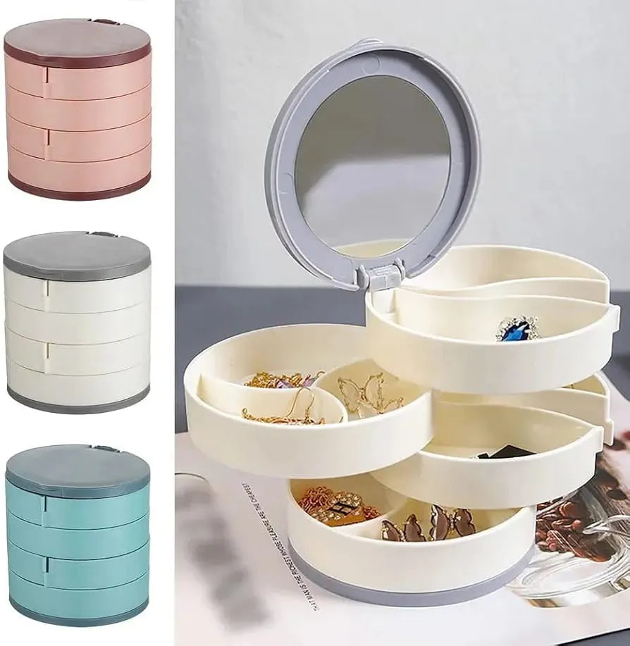 Jewelry Box Storage Multi Layers Rotating Jewelry Container Cosmia.pk