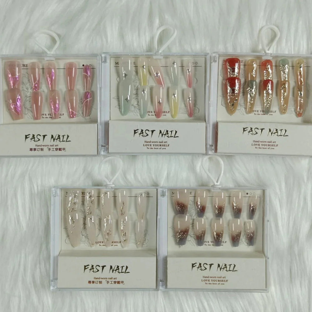 Cat Eye Fake Nails Handmade Fast Nail