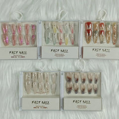 Cat Eye Fake Nails Handmade Fast Nail