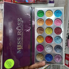 MISS ROSE 18-Color Sequin Glitter Eyeshadow Palette Miss Rose
