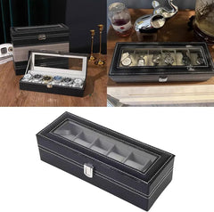 6 Slots Leather Box Watces Case Cosmia.pk