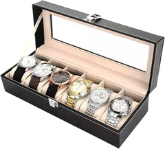6 Slots Leather Box Watces Case Cosmia.pk