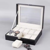 10 Slots Leather Box – Elegant Storage for Your Collection Cosmia.pk