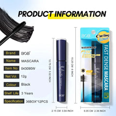 BOB Fast Dense Mascara – Thick Black Curling, Volumizing & Waterproof Bob