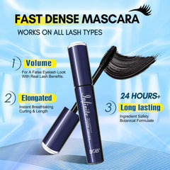 BOB Fast Dense Mascara – Thick Black Curling, Volumizing & Waterproof Bob