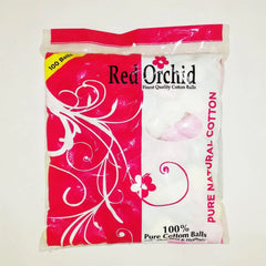 Red Orchid Cotton Balls – 100 Pcs Red Orchid