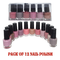 12-Piece Nude Peel-Off Nail Paint Cosmia.pk