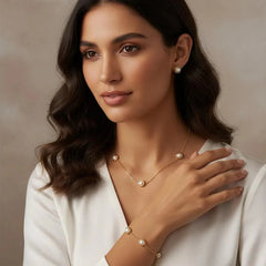 3 Pcs Minimalist Pearl Jewelry Set Cosmia