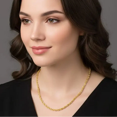 China Rope Chain – Elegant Twisted Design Necklace for Men & Women Cosmia