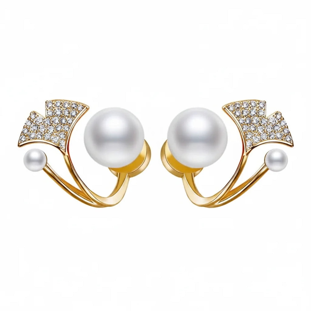 Mermaid Tail Pearl Stud Earrings - Each Cosmia.pk