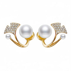 Mermaid Tail Pearl Stud Earrings - Each Cosmia.pk