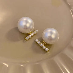 Pearl of Wisdom Gold Drop Earrings - Each Cosmia.pk