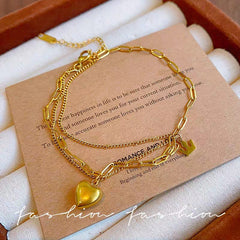 Heart anklet plus Bracelet Cosmia