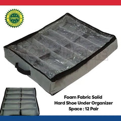 12-Pair Under-Bed Shoe Organizer – Space-Saving Shoe Storage Solution Cosmia.pk