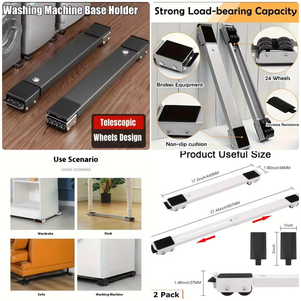 Heavy Appliances Wheels - Adjustable Roller Stand for Home Appliances Cosmia.pk
