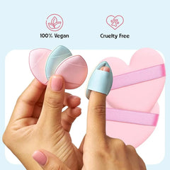 QUETEE 4Pcs Mini Finger Puff Top Beauty