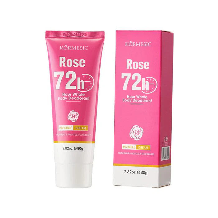 KORMESIC Rose Scented Whole Body Deodorant Cream 72H Odor Control - 80gm KORMESIC