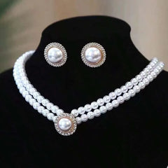 Pearl Necklace & Earrings Set – Each Cosmia