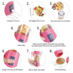 USB Juicer Blender 6 Blades - 380ml Cosmia.pk