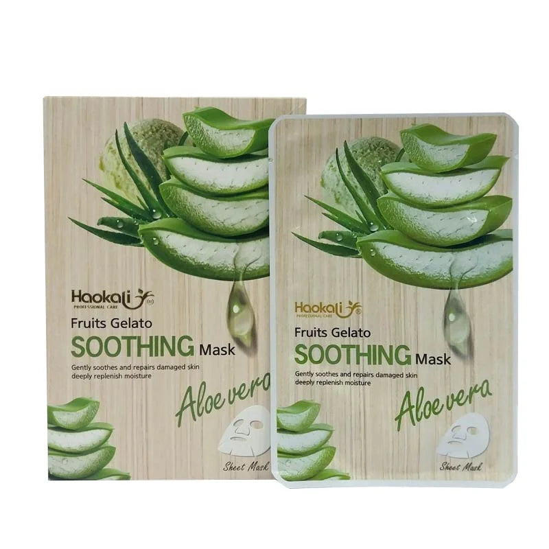 Haokali Fruits Gelato Aloe Vera Soothing Mask- 10 PCS Haokali