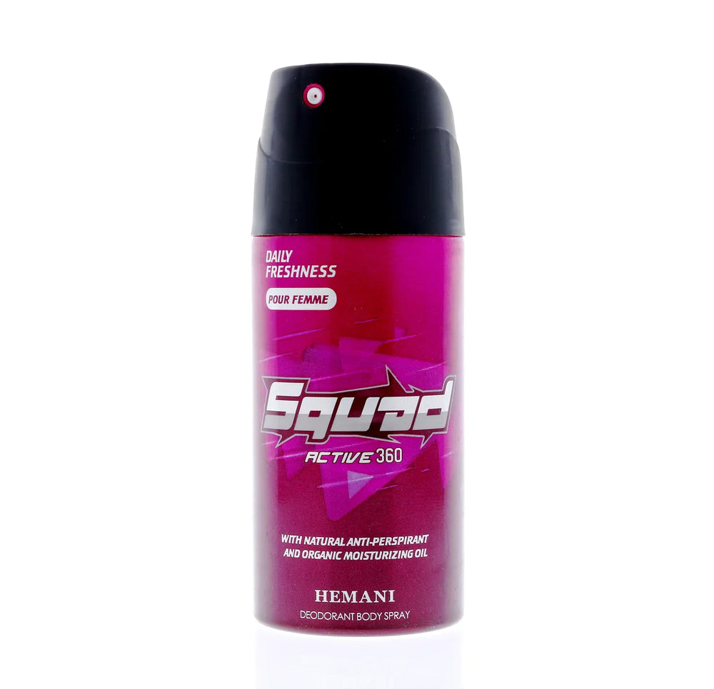 HEMANI Squad Deodorant Spray Active 360 for Women - 150ml Hemani
