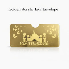Golden acrylic golden envelope Cosmia.pk