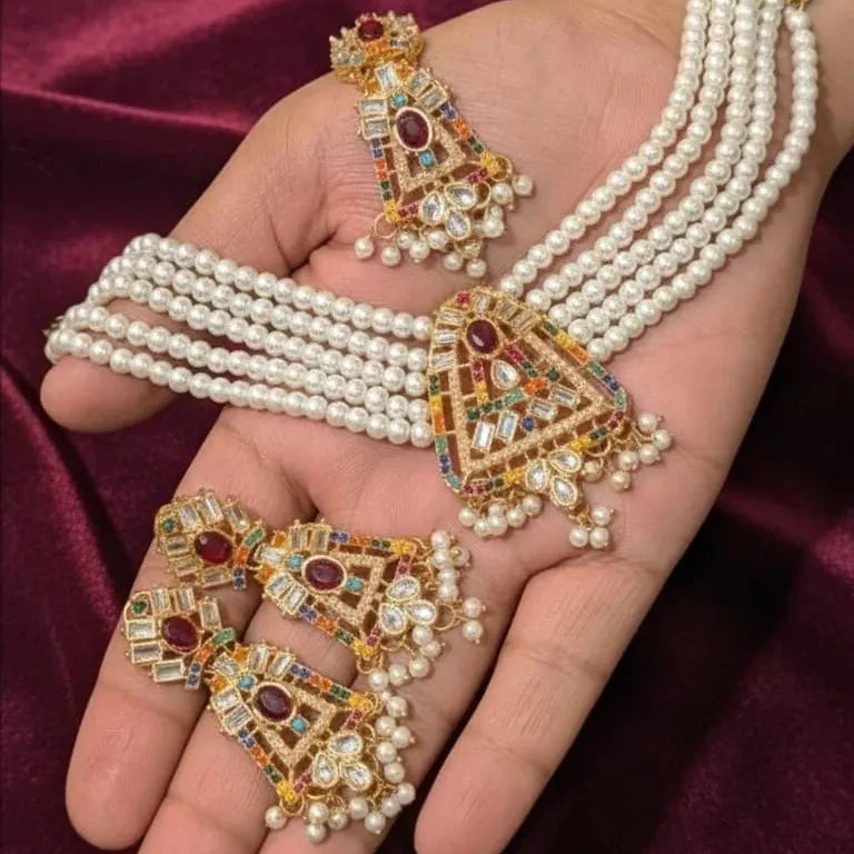 9 Ratan Pal Choker Necklace Set Cosmia