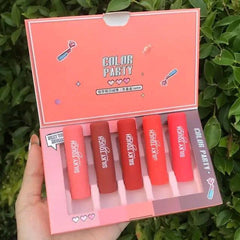 5pcs Silky Touch Color Party Lipstick Silky Touch