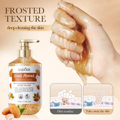 Sadoer Sweet Almond Scrub Moisturising Body Wash – 500ml Sadoer