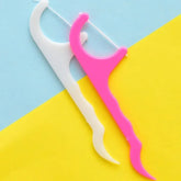 Disposable Floss Dental Cleaning Toothpick Stick - 25pcs Cosmia.pk