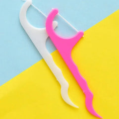 Disposable Floss Dental Cleaning Toothpick Stick - 25pcs Cosmia.pk