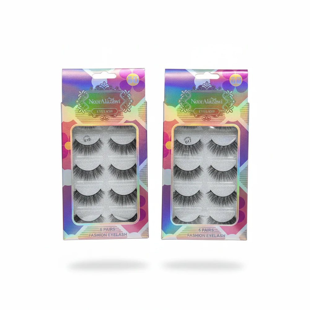 NoorAlažawi Fashion Eyelashes - 5 Pairs NoorAlažawi