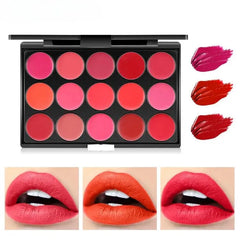 Miss Rose Matte Nourishing Lip Cream Palette - 15 Colors Miss Rose