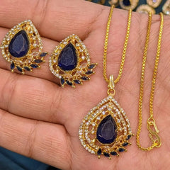 Zircon Locket Set – Locket & Earrings Cosmia