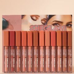Sheglan Matte Long Lasting Cover Lip Glosses - 12 Pcs Set Siheglan