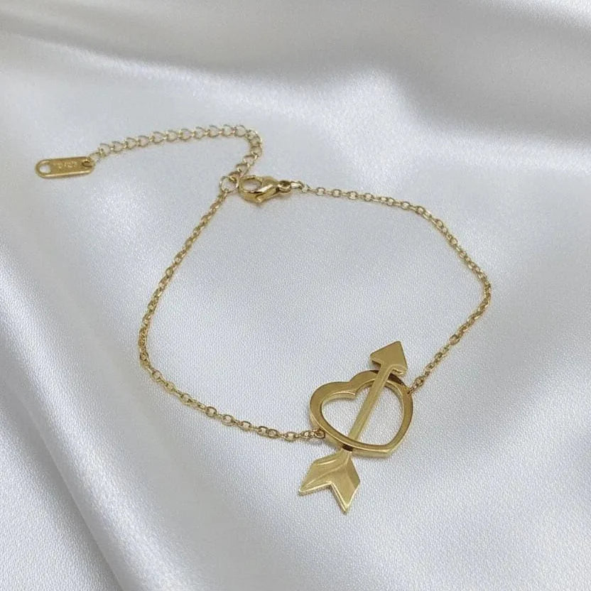 Romantic Arrow Heart Stainless Steel Bracele Cosmia