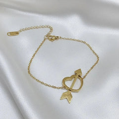 Romantic Arrow Heart Stainless Steel Bracele Cosmia