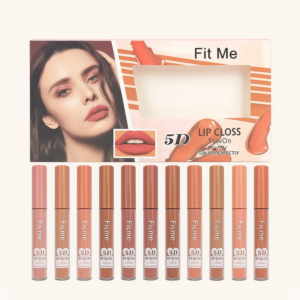 12 Pcs Fit Me 5D Lip Gloss Maybelline