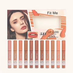 12 Pcs Fit Me 5D Lip Gloss Maybelline