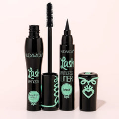 2 in 1 HudaMoji Princess False lash effect Mascara (green case) Black Hudamoji